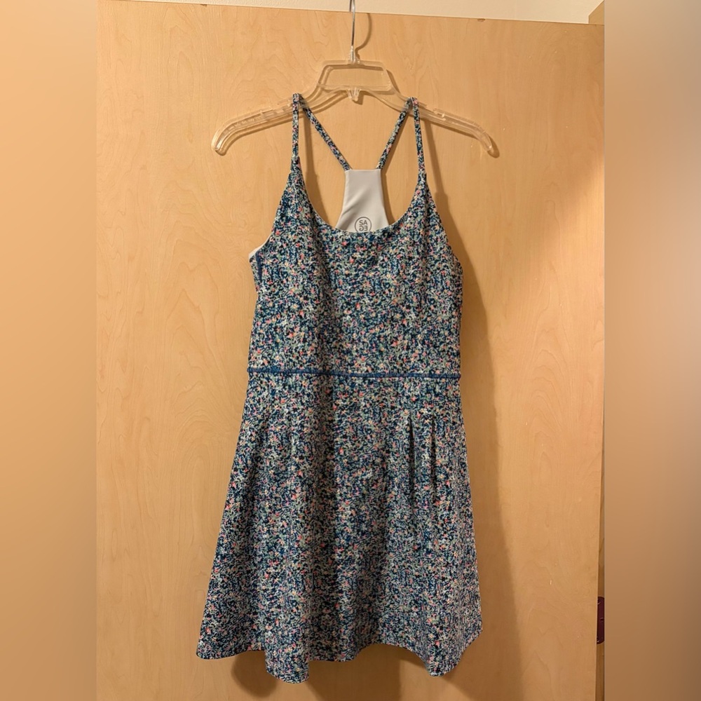 Floral Blue Athletic Dress